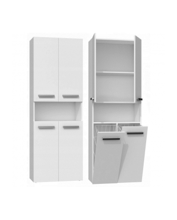 top e shop SŁUPEK ŁAZIENKOWY NEL BIAŁY 2 KOSZE DRZWI KRÓT KPL nr 2