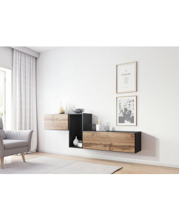 cama meble Zestaw ROCO 11 (RO1+RO3+RO4) antracyt/ wotan