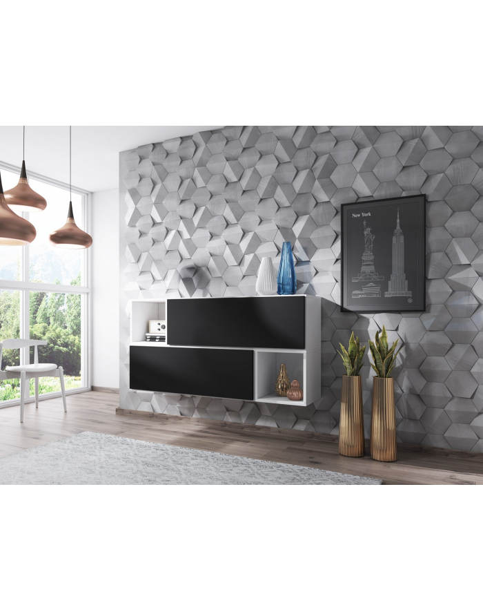 cama meble Zestaw ROCO 14 (2xRO1 + 2xRO6) biały/ biały/ czarny główny