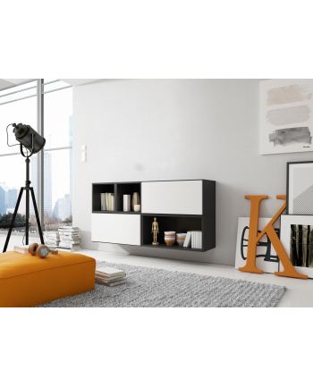 cama meble Zestaw ROCO 15 (RO4+2xRO3+2xRO6)czarny/czarny/biały nr 2