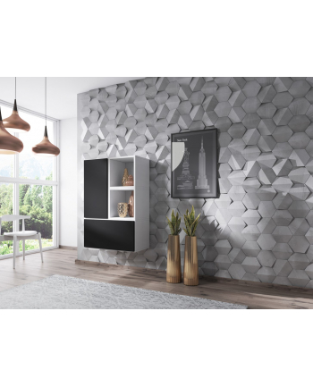 cama meble Zestaw ROCO 17 (2xRO3 + 2xRO6) biały/ biały/ czarny nr 2