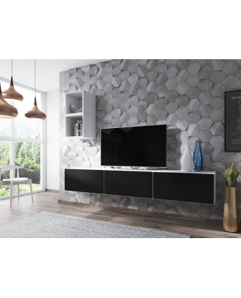 cama meble Zestaw ROCO 7 (3xRO3 + 2xRO6) biały/ biały/ czarny nr 2