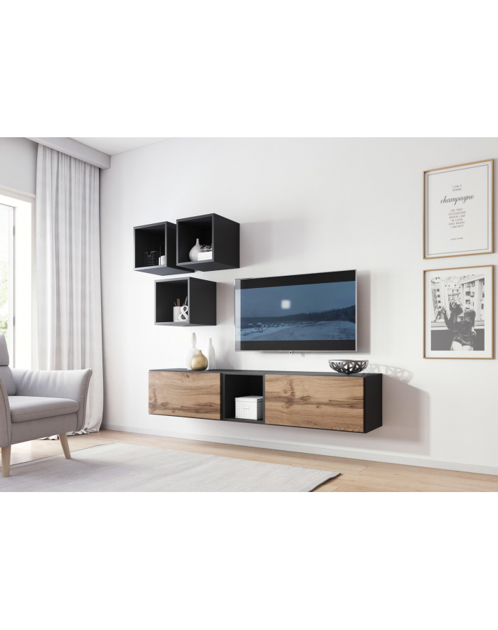 cama meble Zestaw ROCO 8 (2xRO3 + 4xRO6) antracyt/ wotan główny