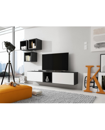 cama meble Zestaw ROCO 8 (2xRO3 + 4xRO6) czarny/ czarny/ biały nr 2