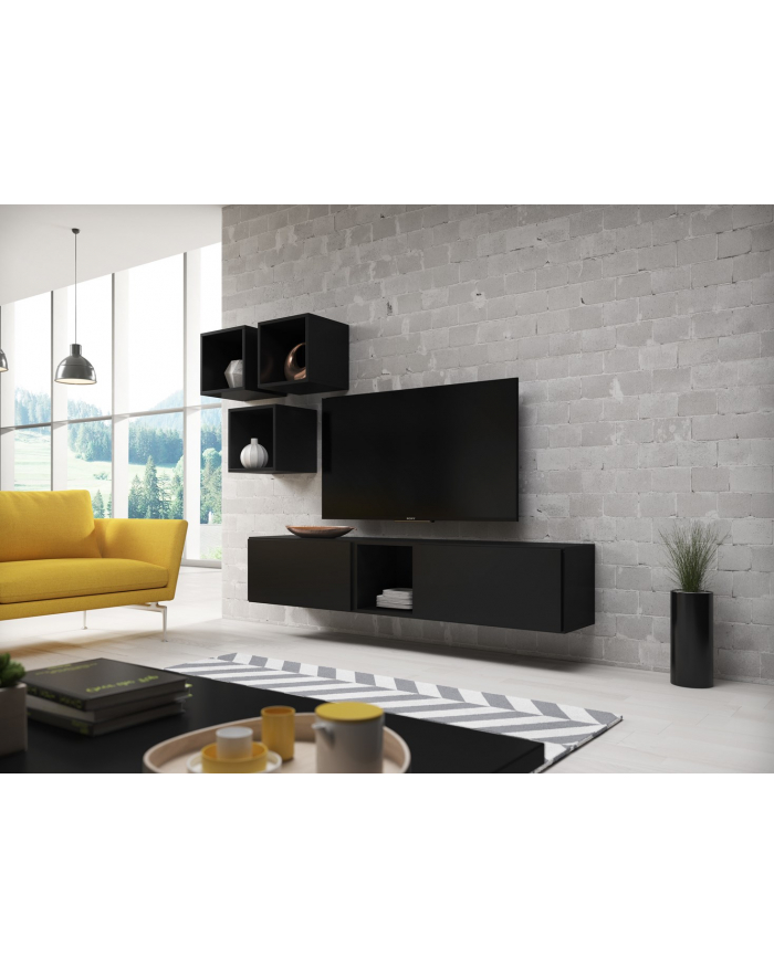 cama meble Zestaw ROCO 8 (2xRO3 + 4xRO6) czarny/czarny/czarny główny