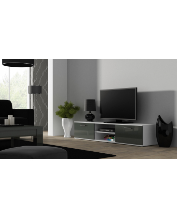 cama meble Zestaw SOHO 1 (RTV180 + Wit S1 + Półki) BI/SZ POŁ