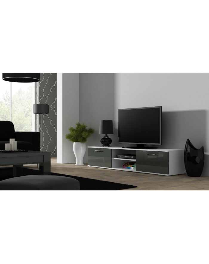 cama meble Zestaw SOHO 1 (RTV180 + Wit S1 + Półki) BI/SZ POŁ główny