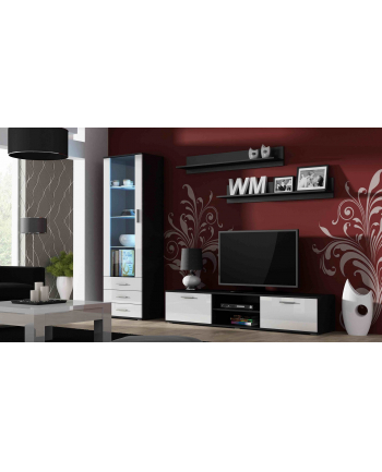 cama meble Zestaw SOHO 1 (RTV180 + Wit S1 + Półki) CZ/BI POŁ nr 2
