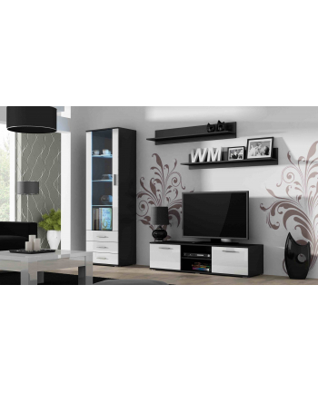 cama meble Zestaw SOHO 7 (RTV140 + Wit S1 + Półki) CZ/BI POŁ