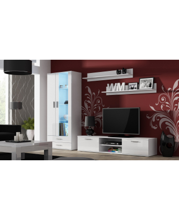 cama meble Zestaw SOHO 8 (RTV180 + Wit S6 + Półki) BI/BI POŁ nr 1