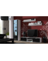 cama meble Szafka RTV SOHO 180 biały/ czarny połysk - nr 3