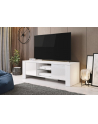 cama meble Szafka RTV WEST 42/130/42 biały/ biały połysk - nr 4