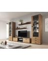 cama meble Półka 125cm (2szt) SOHO dąb lefkas + czarny - nr 16