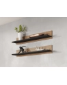 cama meble Półka 125cm (2szt) SOHO dąb lefkas + czarny - nr 17