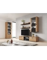 cama meble Półka 125cm (2szt) SOHO dąb lefkas + czarny - nr 20
