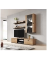 cama meble Półka 125cm (2szt) SOHO dąb lefkas + czarny - nr 21
