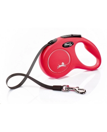 flexi Smycz NEW CLASSIC S taśma -5m -do 15kg czerwony