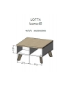 cama meble Ława LOTTA 60 biały+ dąb sonoma - nr 4