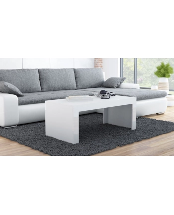 cama meble Stolik/ława TESS 120 biały/ biały połysk nr 2