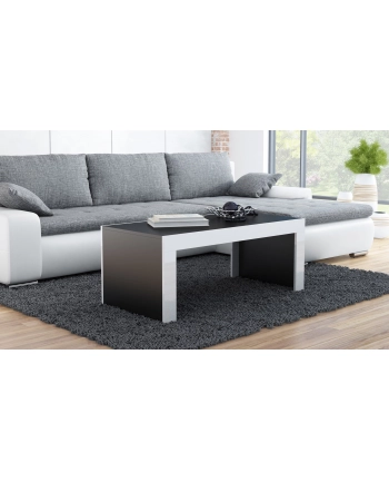 cama meble Stolik/ława TESS 120 czarny/ biały połysk nr 2