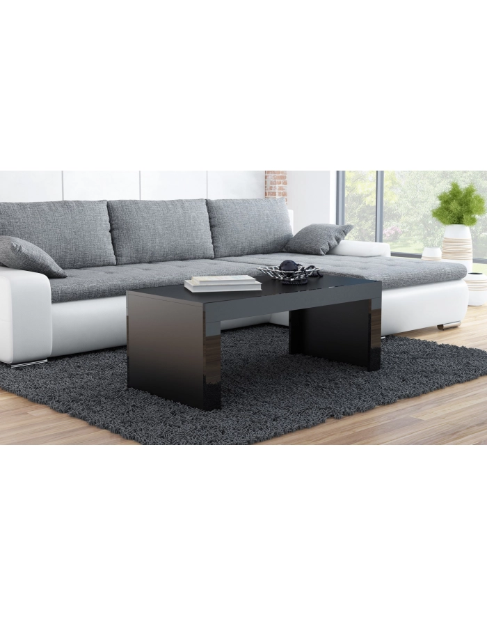 cama meble Stolik/ława TESS 120 czarny/ czarny połysk główny
