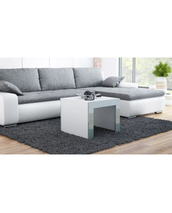 cama meble Stolik/ława TESS 60 biały/ szary połysk nr 2