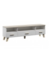 cama meble RTV LOTTA 180 3S3K biały+ dąb sonoma - nr 2