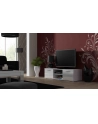 cama meble Szafka RTV SOHO 140 biały/ biały połysk - nr 4