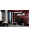 cama meble Szafka RTV SOHO 140 biały/ czarny połysk - nr 3