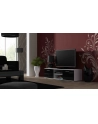 cama meble Szafka RTV SOHO 140 biały/ czarny połysk - nr 4