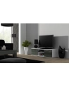 cama meble Szafka RTV SOHO 140 biały/ szary połysk - nr 1