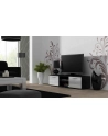cama meble Szafka RTV SOHO 140 czarny/ biały połysk - nr 4