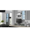 cama meble Szafka RTV SOHO 180 biały/ szary połysk - nr 11