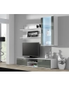 cama meble Szafka RTV SOHO 180 biały/ szary połysk - nr 12