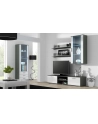 cama meble Witryna wisząca SOHO  szary/ biały połysk - nr 6