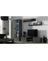 cama meble Witryna SOHO S6 2D2S szary/ szary połysk - nr 3