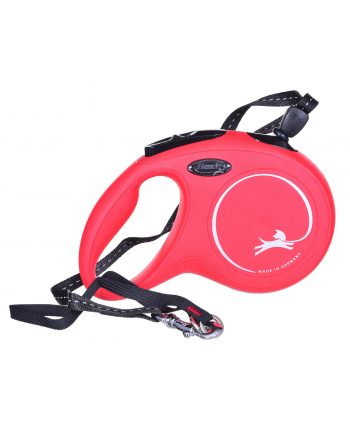 FLEXI Smycz automatyczna NEW CLASSIC linka S 8m czerwona