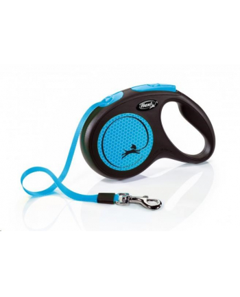 FLEXI Smycz automatyczna New Neon M  5 m kol niebieski nr 1