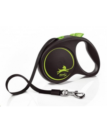 FLEXI Smycz automatyczna Black Design M  5 m zielony