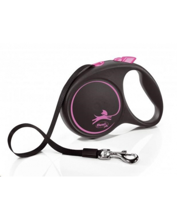 FLEXI Smycz automatyczna Black Design L  5 m różowy