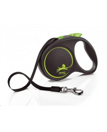 FLEXI Smycz automatyczna Black Design L  5 m zielony