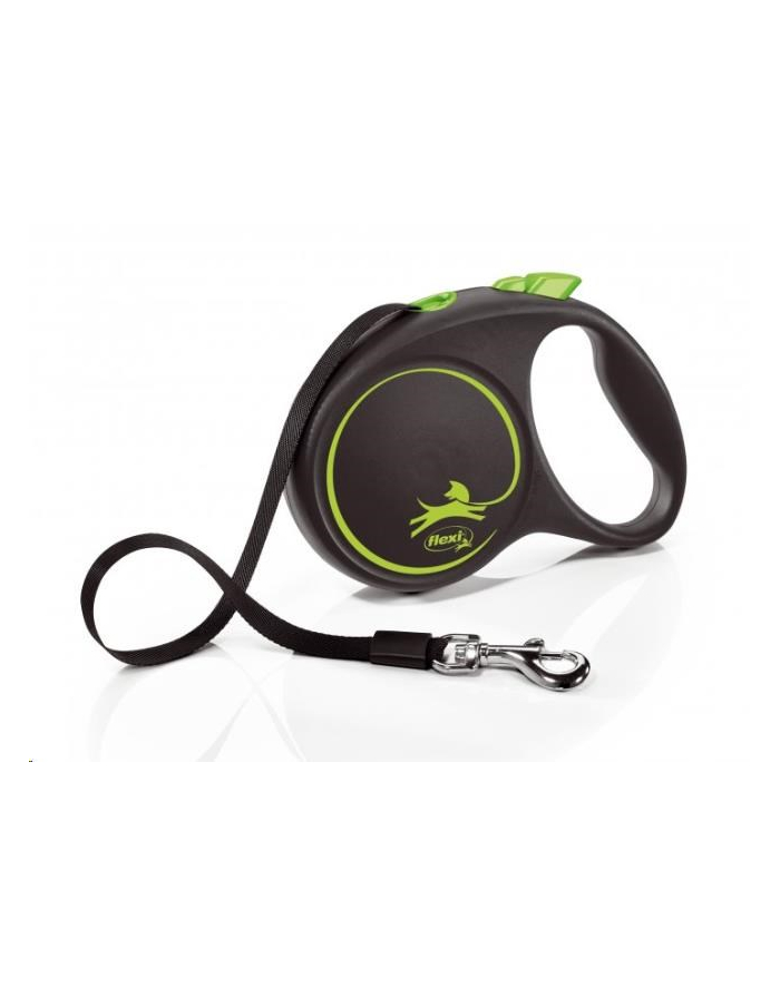 FLEXI Smycz automatyczna Black Design L  5 m zielony główny