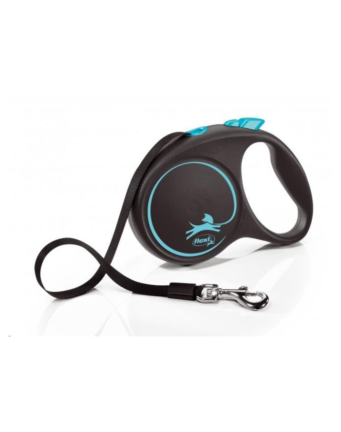 FLEXI Smycz automatyczna Black Design L  5 m kol niebieski główny