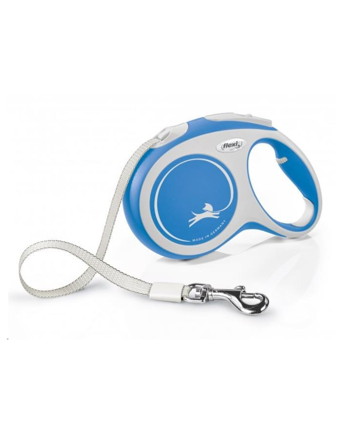 FLEXI Smycz automatyczna New Comfort L taśma 5 m kol niebieski główny