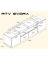 cama meble Szafka RTV EVORA 200 biały/biały połysk - nr 2