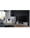 cama meble Szafka RTV VIVA 180 biały/ biały połysk+ czarny - nr 8