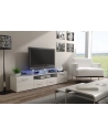 cama meble Szafka RTV EVORA 200 biały/biały połysk - nr 3
