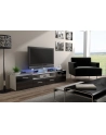 cama meble Szafka RTV EVORA 200 biały/czarny połysk - nr 1