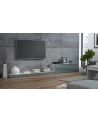 cama meble Szafka RTV LIFE 300/42/35 biały/ szary połysk - nr 2