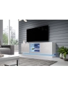 cama meble Szafka RTV QIU 160 MDF biały połysk/ biały połysk - nr 4